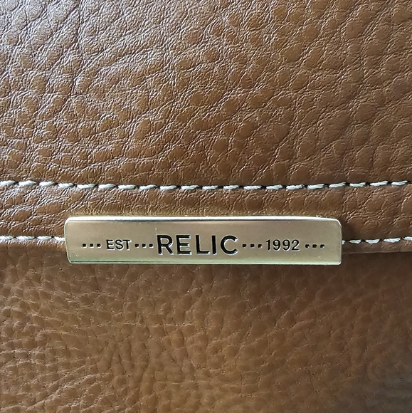RELIC Pebbled Brown Leather Women's Crossbody, Shoulder Bag, Purse - Picture 3 of 10